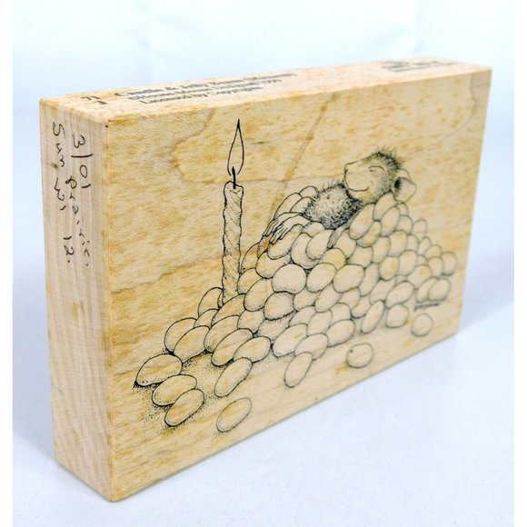 House Mouse Designs Candle & Jelly Beans (Maxwell) 1999 Mounted Rubber Stamp - Picture 2 of 7